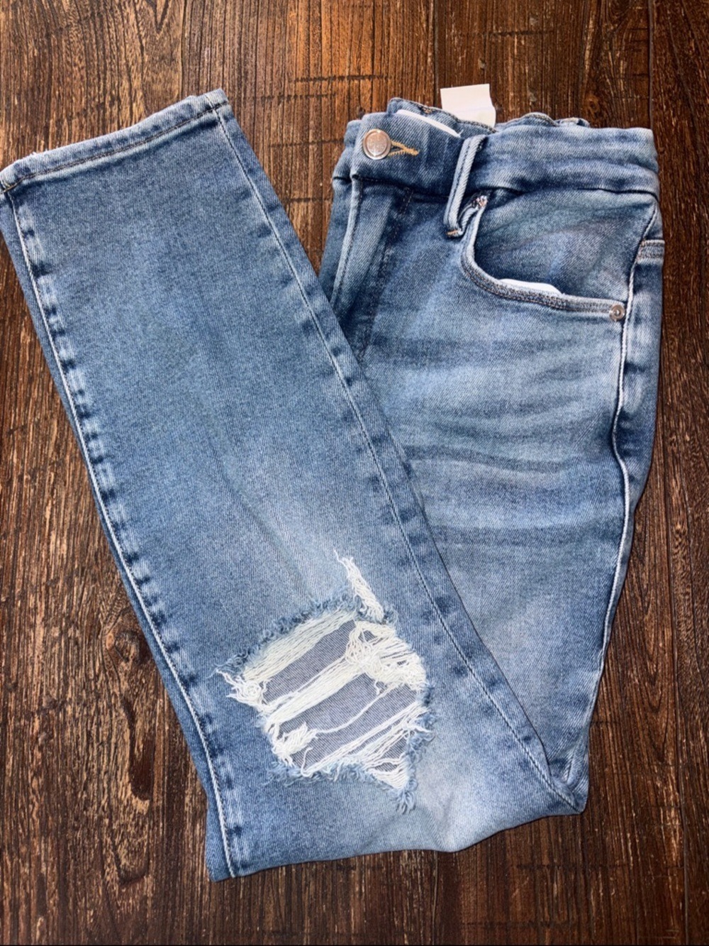 Good American Good Legs Skinny Jeans Indigo Distressed Size 8/29 NWT - Picture 8 of 8